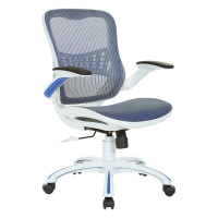 OSP Home Furnishings RLY26-BL Riley Office Chair with Blue Mesh Seat and Back